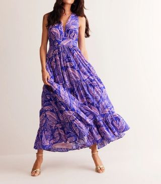 boden purple leaf dress