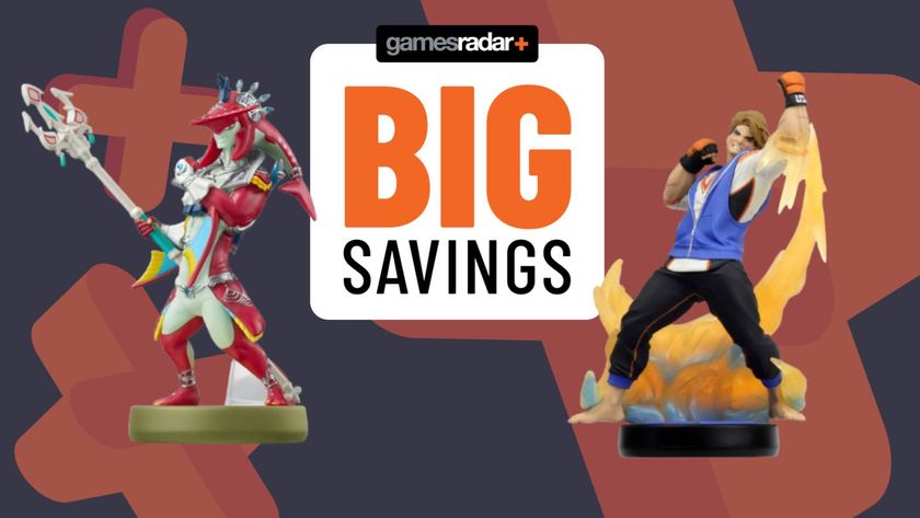 Image of the Nintendo Sidon and Luke amiibo figures on an grey GamesRadar+ background.