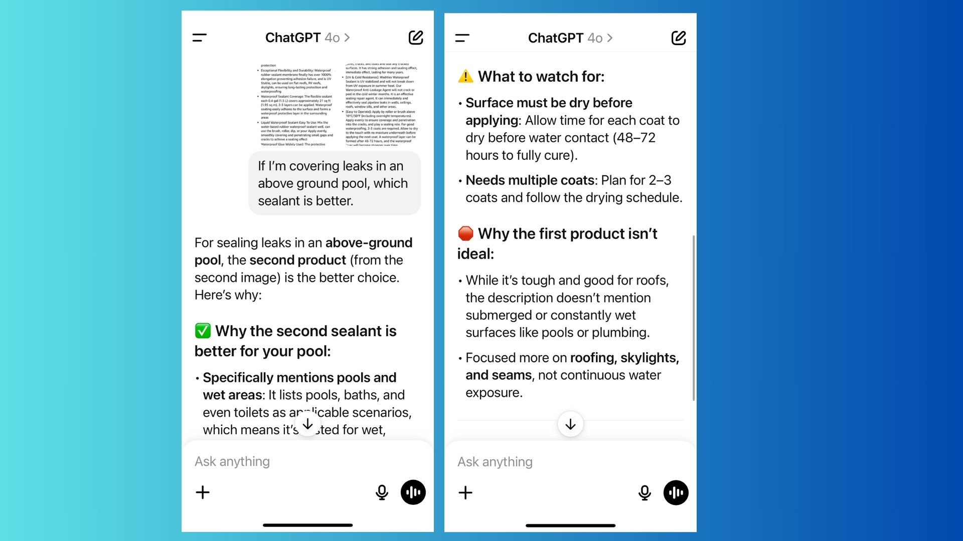 screenshot of chatgpt