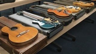 Nine stolen guitars recovered by the Santa Cruz Police Department