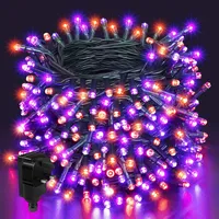 Orange and Purple Outdoor Halloween String Lights | £20.99 £10.38 at Amazon