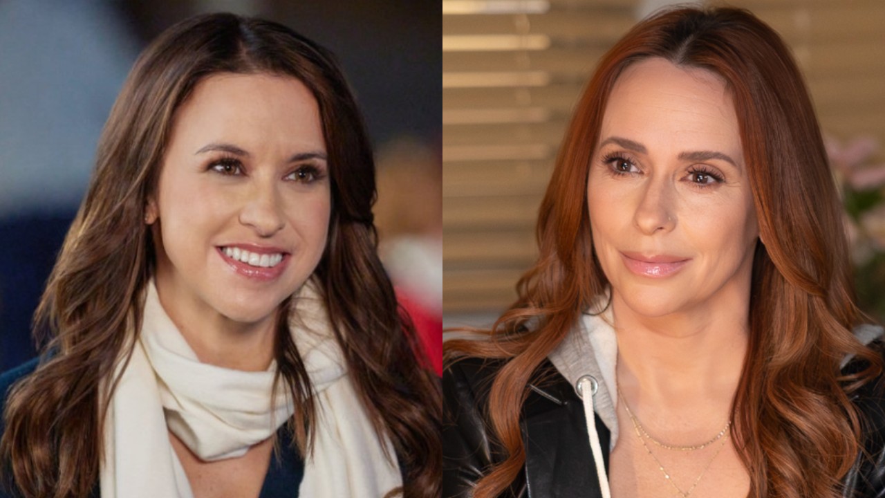 From L to R: Lacey Chabert in Haul Out the Holly, Jennifer Love Hewitt in 9-1-1.