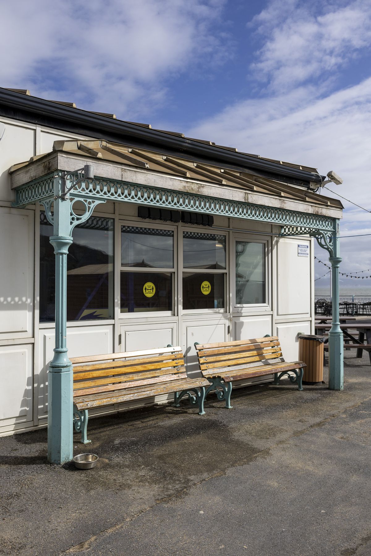 Canon EOS R8 sample image of a seaside pier in bright weather