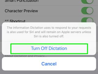 Delete Siri data instructions