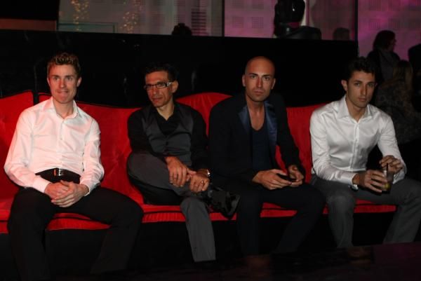 Damiano Cunego and Paolo Tiralongo at the A&amp;J party.