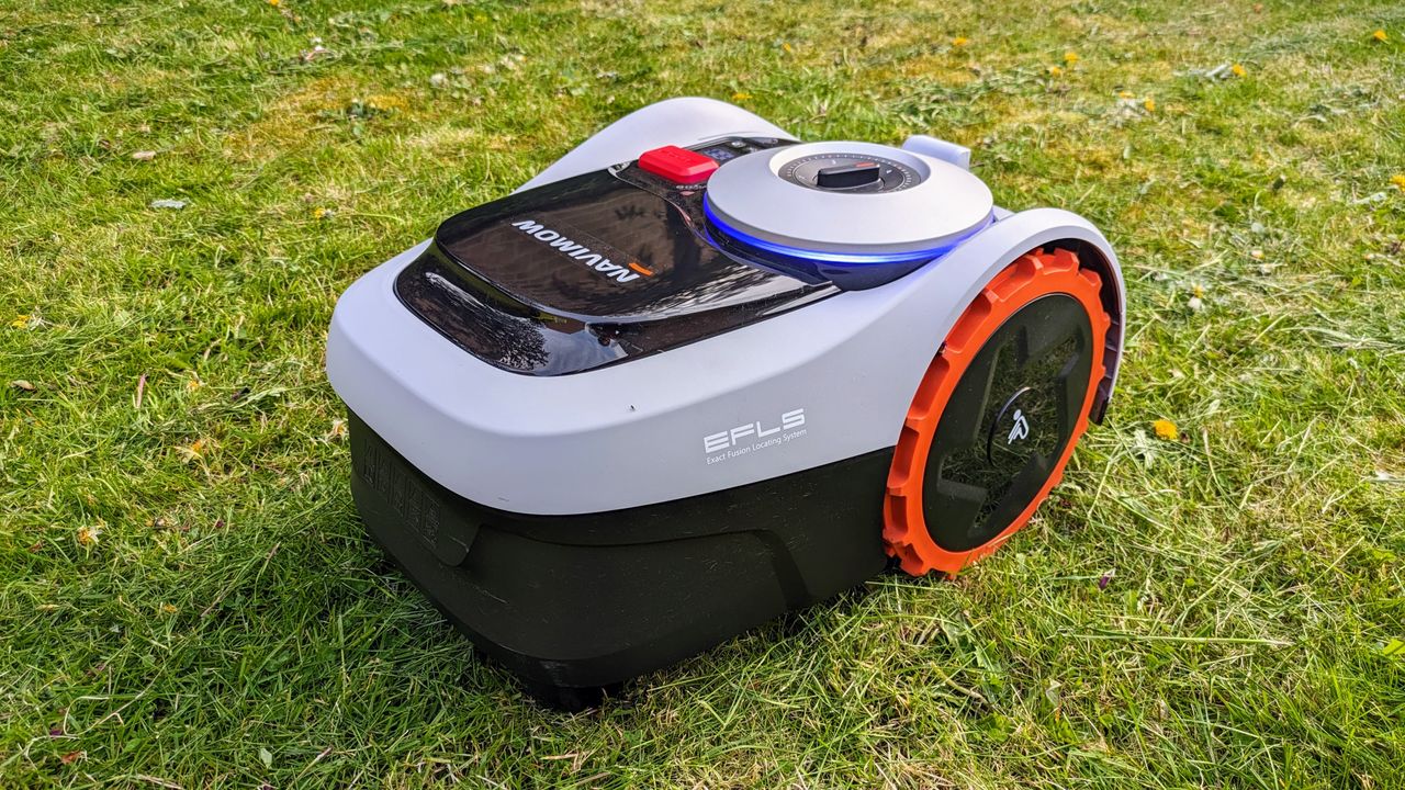Segway Navimow i105N Robot Lawn Mower being tested in writer's home
