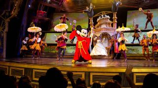 Sorcerer's Apprentice Mickey dancing in Mickey and the Magical Map