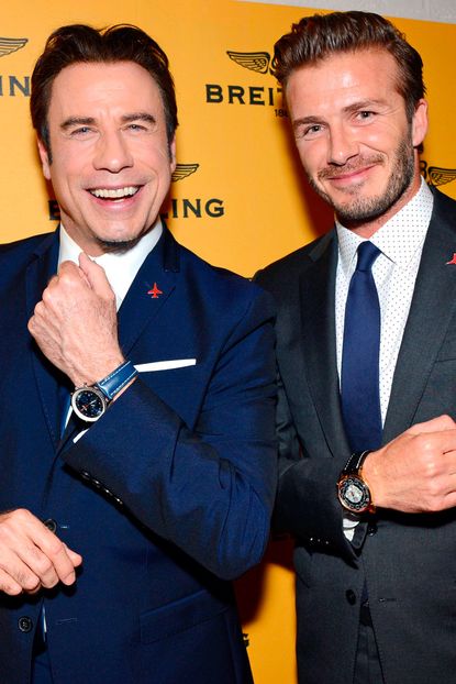 David Beckham and John Travolta