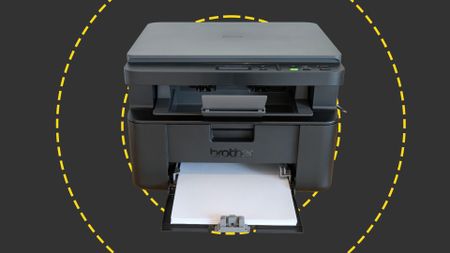 The Brother DCP-L1640W on the ITPro background