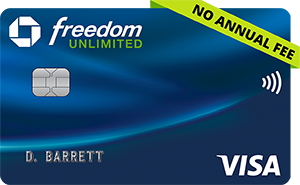 a picture of the Chase Freedom Unlimited card