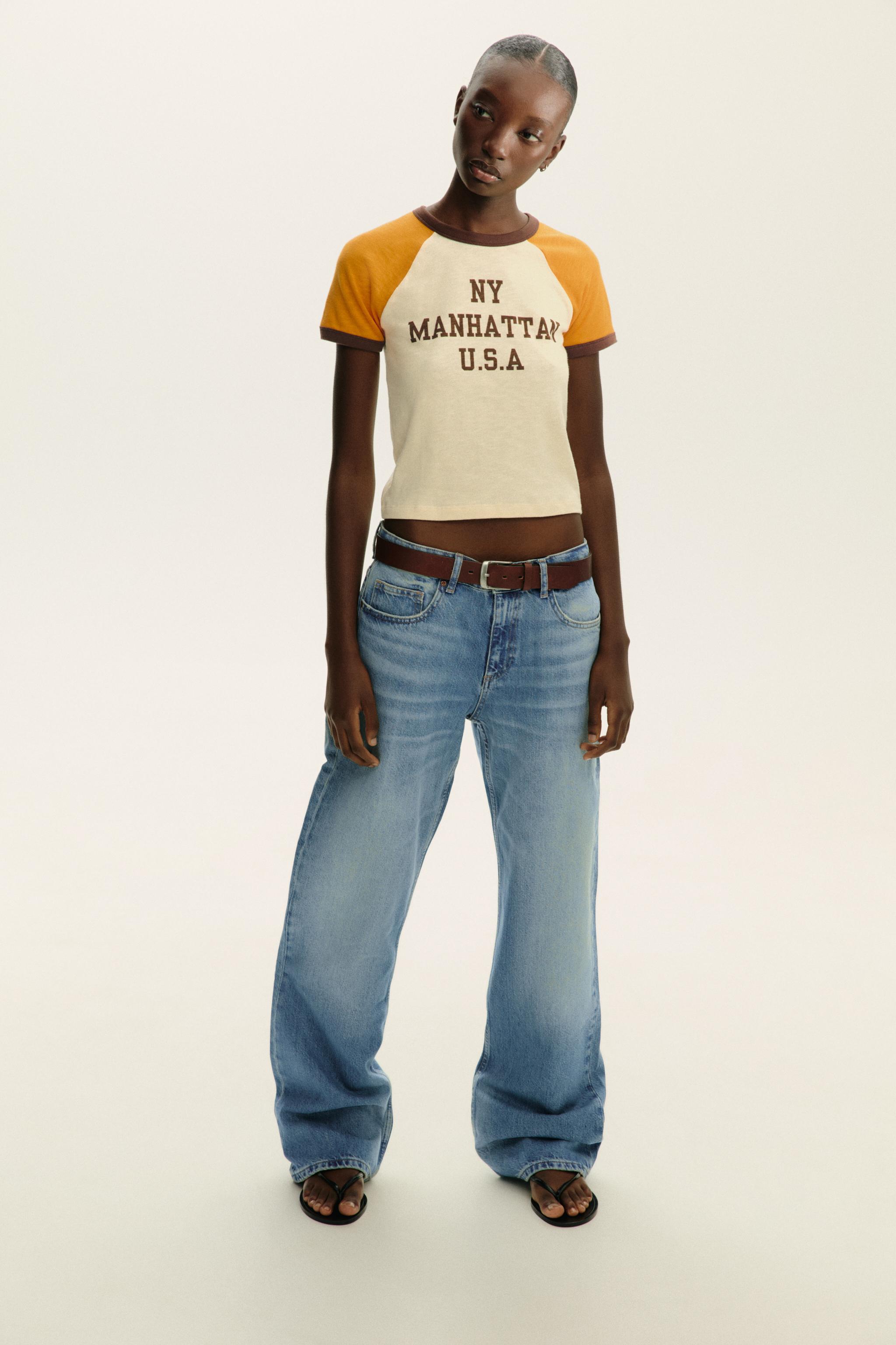 Trf Mid-Rise Wide Leg Jeans