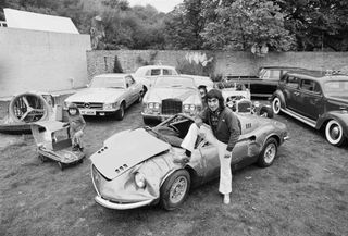 Keith Moon with his car collection