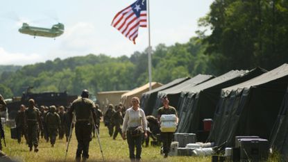 An image of a Western Forces military base in 'Civil War'