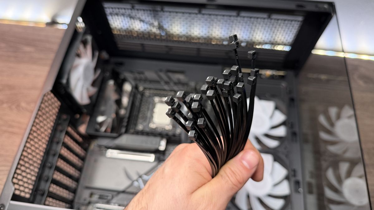 The Phanteks XT View Matrix case on a table.