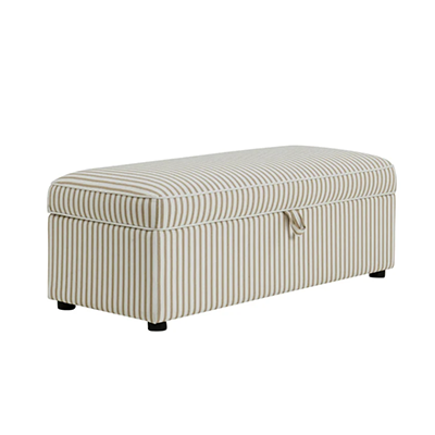 DUSK, Soho Rectangle Ottoman Storage - Sand Stripe
