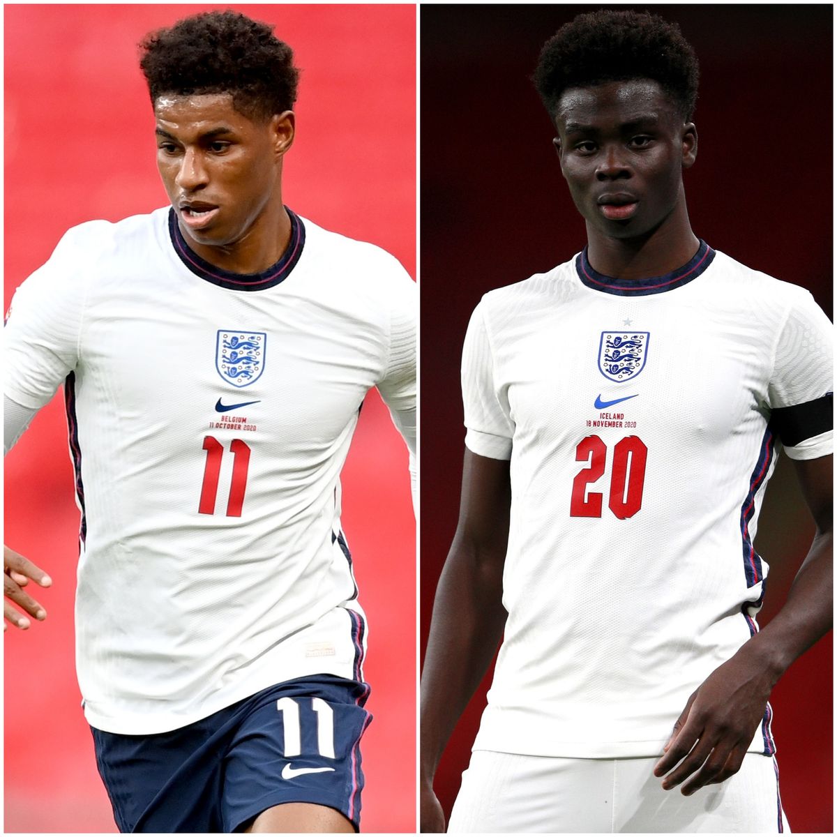 Marcus Rashford and Bukayo Saka