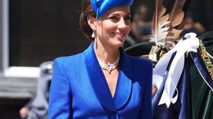 Kate Middleton wearing Catherine Walker for the Scottish Coronation 2023