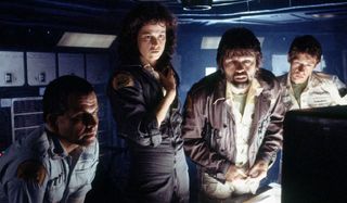 Alien Ripley and the grew review information on a monitor