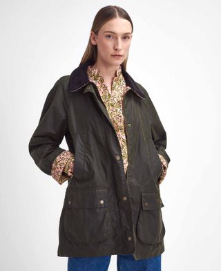 Barbour X William Morris Gallery Shelton Waxed Jacket