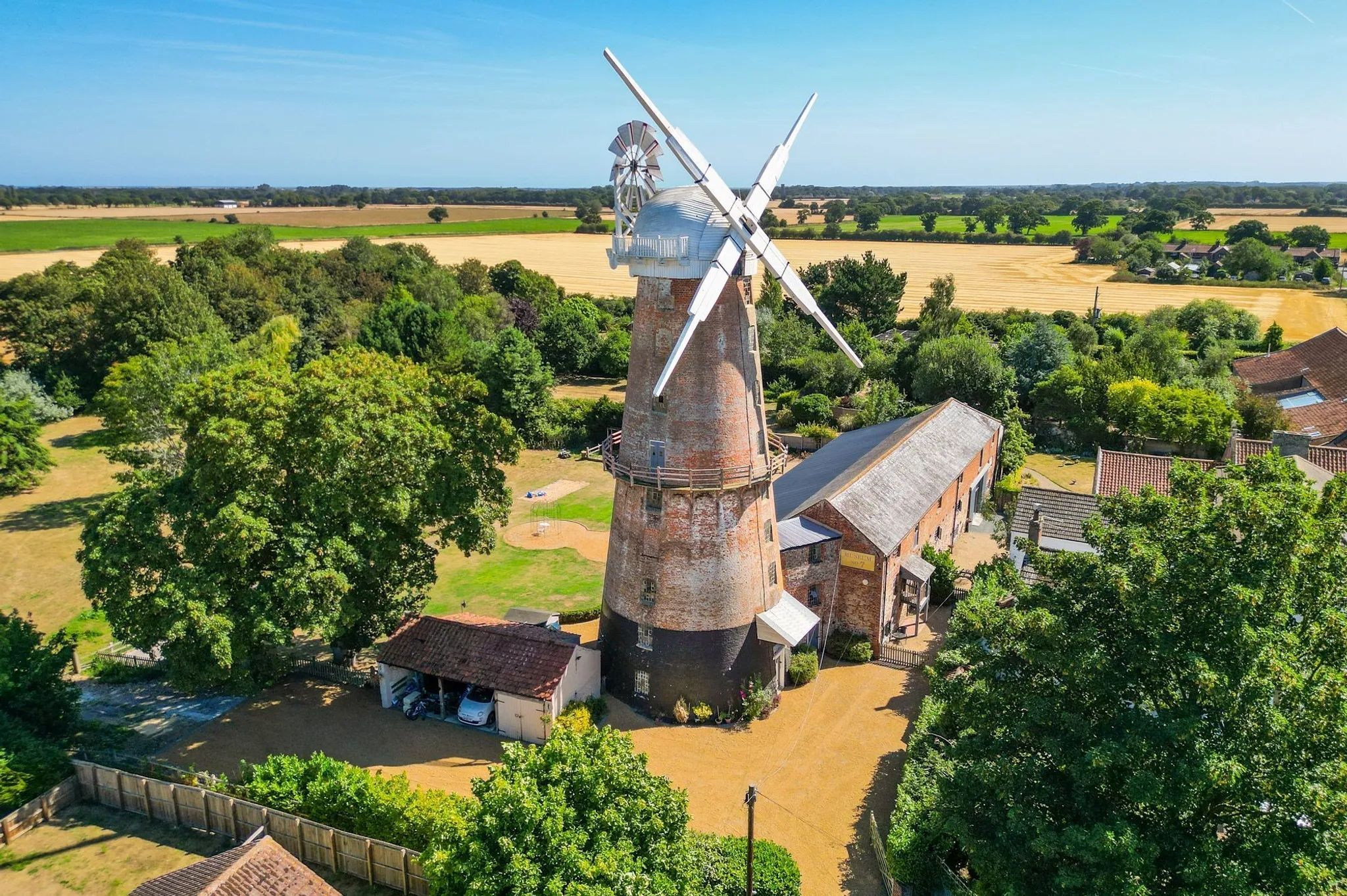 We're a fan: The tallest surviving windmill in Britain is for sale, with six bedrooms, a cottage and 240 years of history