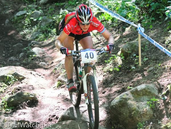 Katie Compton (Planet Bike) riding her best world cup event yet