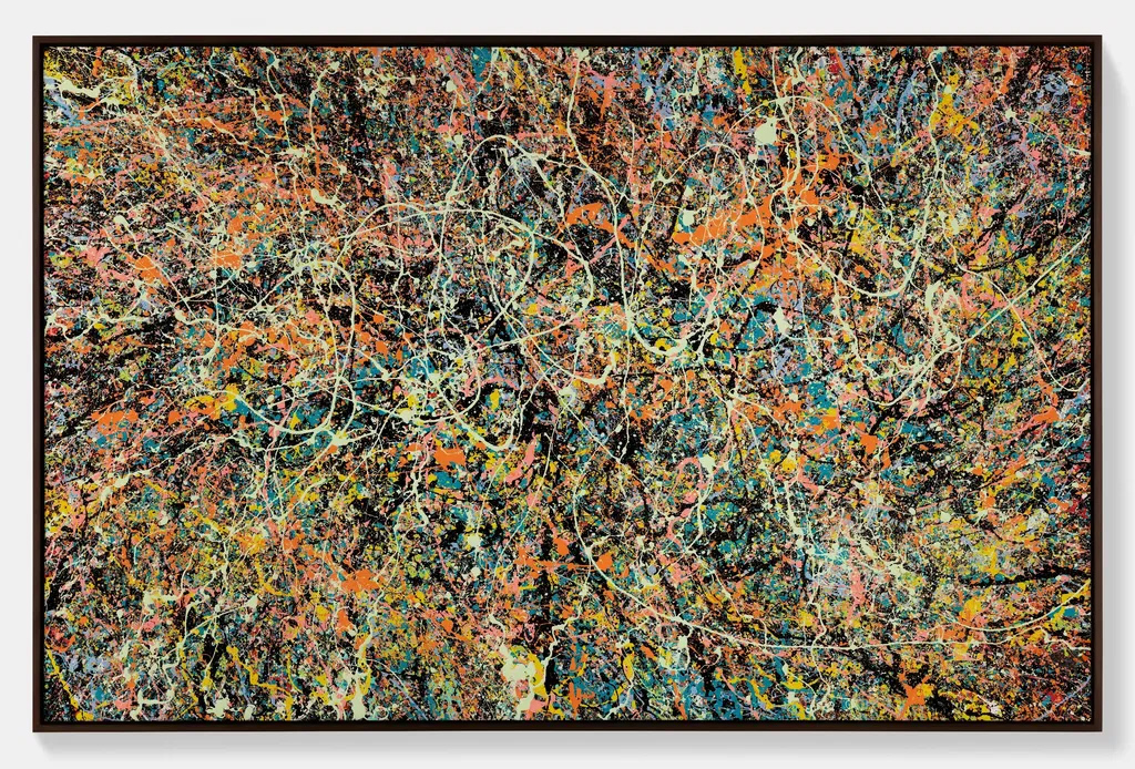 A splattery painting by Ed Sheeran