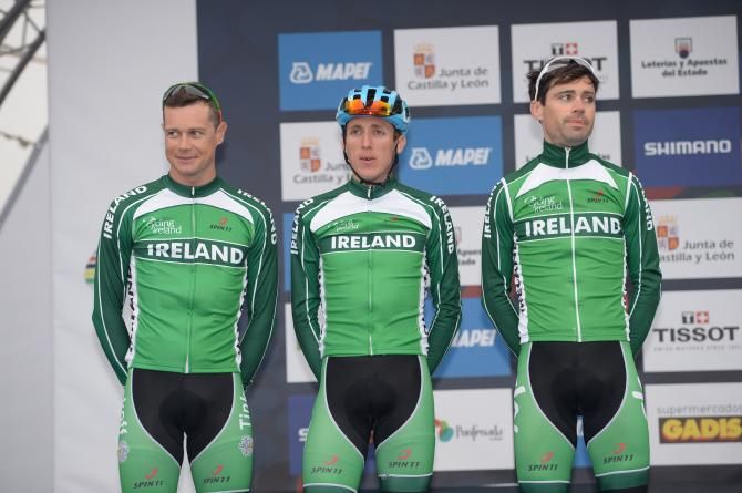 The Irish team before the start