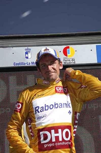 Mechov doned the leaders jersey after his ride today.