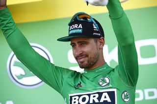 Peter Sagan (Bora-Hansgrohe) in the green jersey at the Tour de France