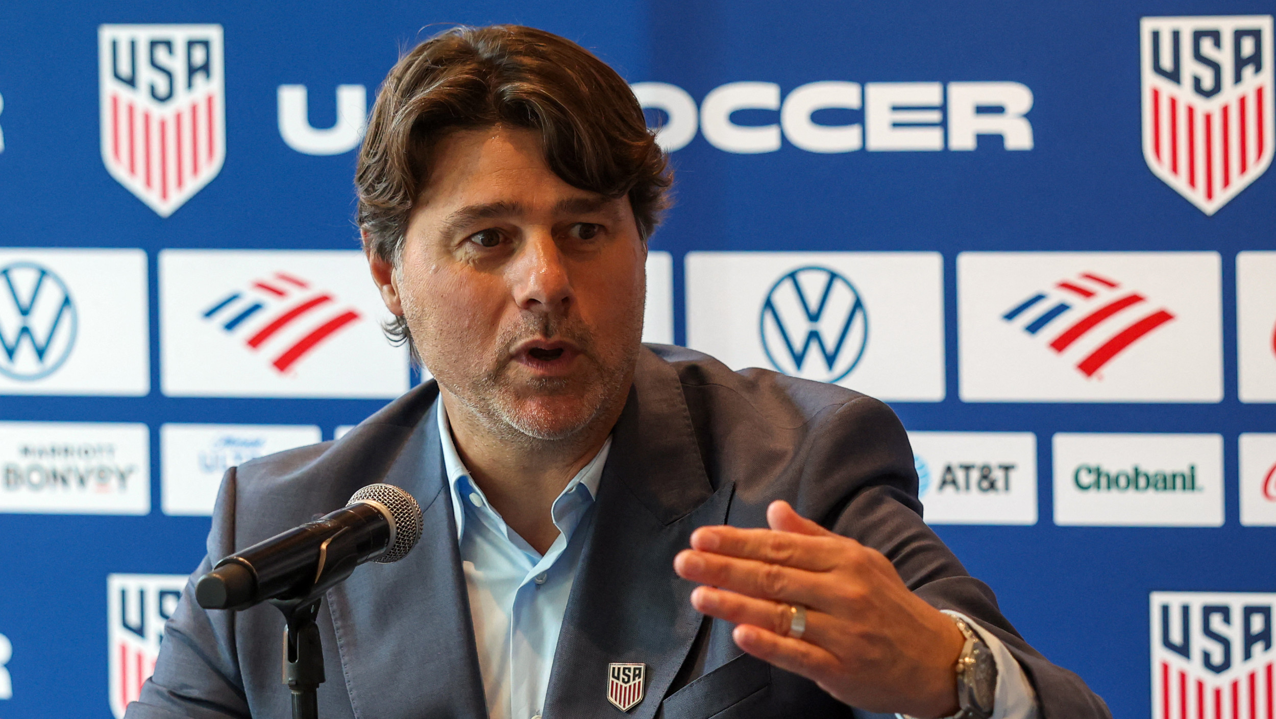 USMNT manager Mauricio Pochettino holds a press conference ahead of the 2026 World Cup