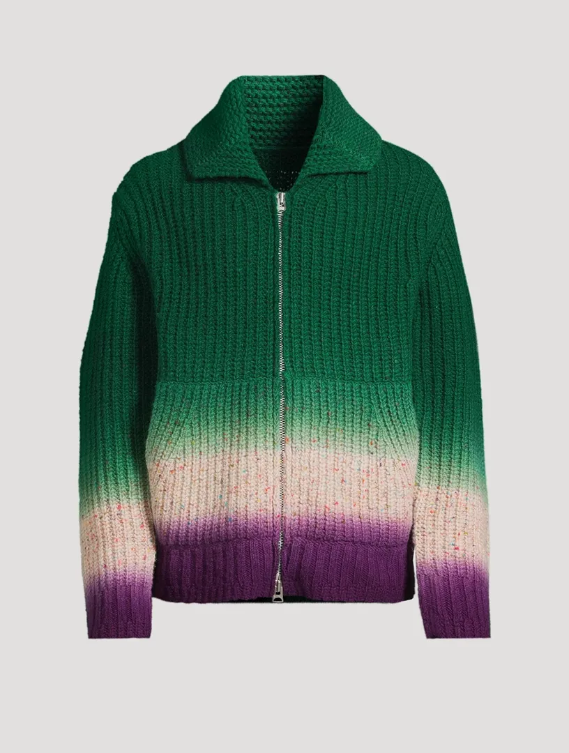 Wool Zip Cardigan