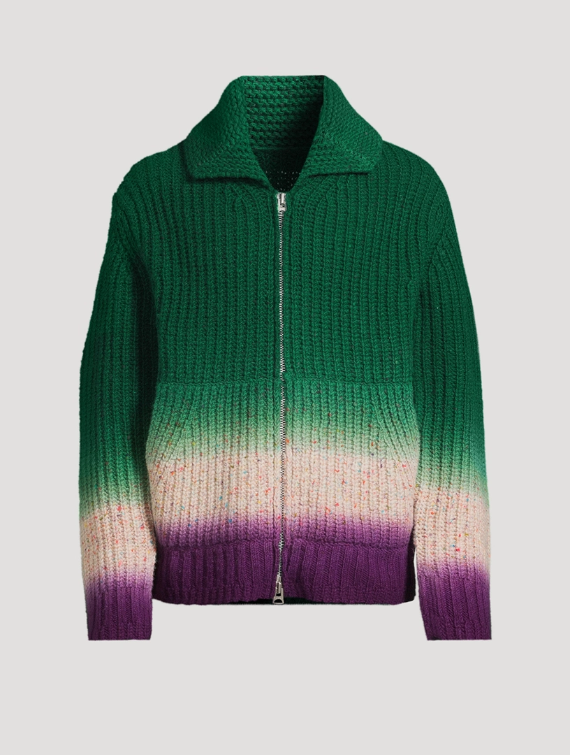 Wool Zip Cardigan