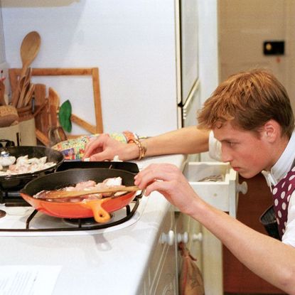 Prince William testing out his culinary skills