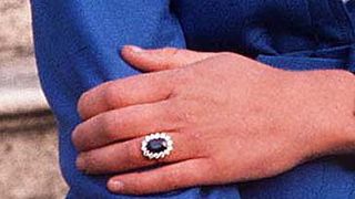 Ring, Nail, Engagement ring, Hand, Finger, Jewellery, Fashion accessory, Diamond, Electric blue, Gesture,