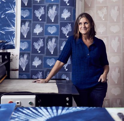 Printmaker Jo de Pear, one of the artists collaborating on designs for Dado Atelier.