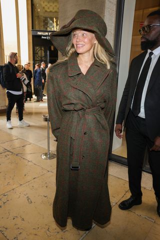 Pamela Anderson attends the Vivienne Westwood Womenswear Spring/Summer 2024 show as part of Paris Fashion Week on September 30, 2023 in Paris, France.