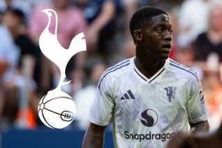 Tottenham target Kobbie Mainoo of Manchester United in action during the pre-season friendly match between Manchester United and Leeds United at Strawberry Arena on July 19, 2025 in Solna, Sweden.