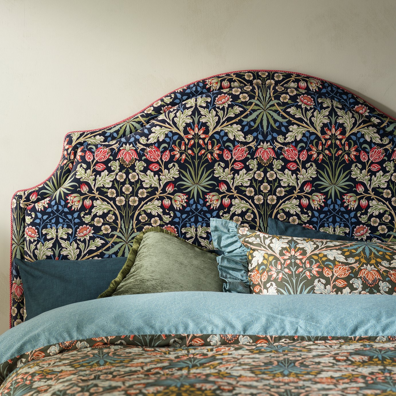 Habitat X William Morris Hyacinth Double Headboard