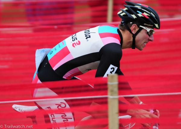 Jeremy Powers (Rapha-Focus) taking the race lead