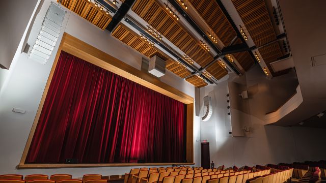 Miller Center for the Arts at Reading Area Community College theater, amped up with JBL Professional. 