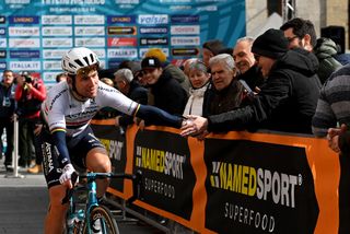 CAMAIORE ITALY MARCH 07 Mark Cavendish of United Kingdom and Astana Qazaqstan Team prior to the 58th TirrenoAdriatico 2023 Stage 2 a 210km stage from Camaiore to Follonica TirrenoAdriatico on March 07 2023 in Camaiore Italy Photo by Tim de WaeleGetty Images