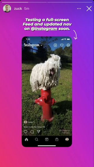 Instagram's new full-screen feed for 2022