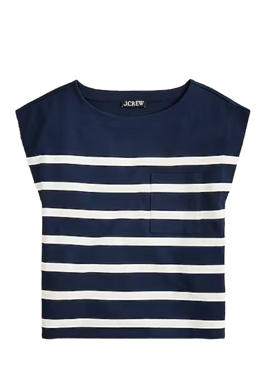 New Mariner Jersey Boatneck Muscle T-Shirt in Stripe