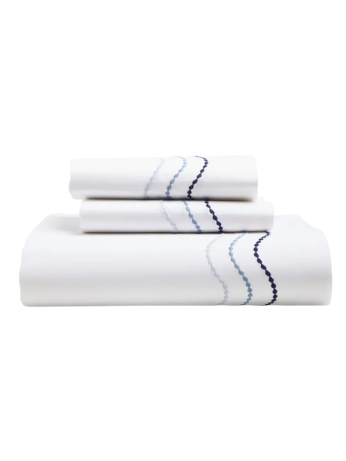 Serena Embroidered Percale Sheet Set