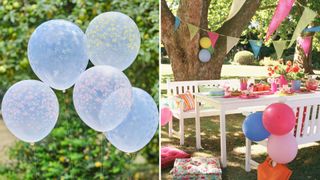 garden party ideas with balloons used to add decorative color