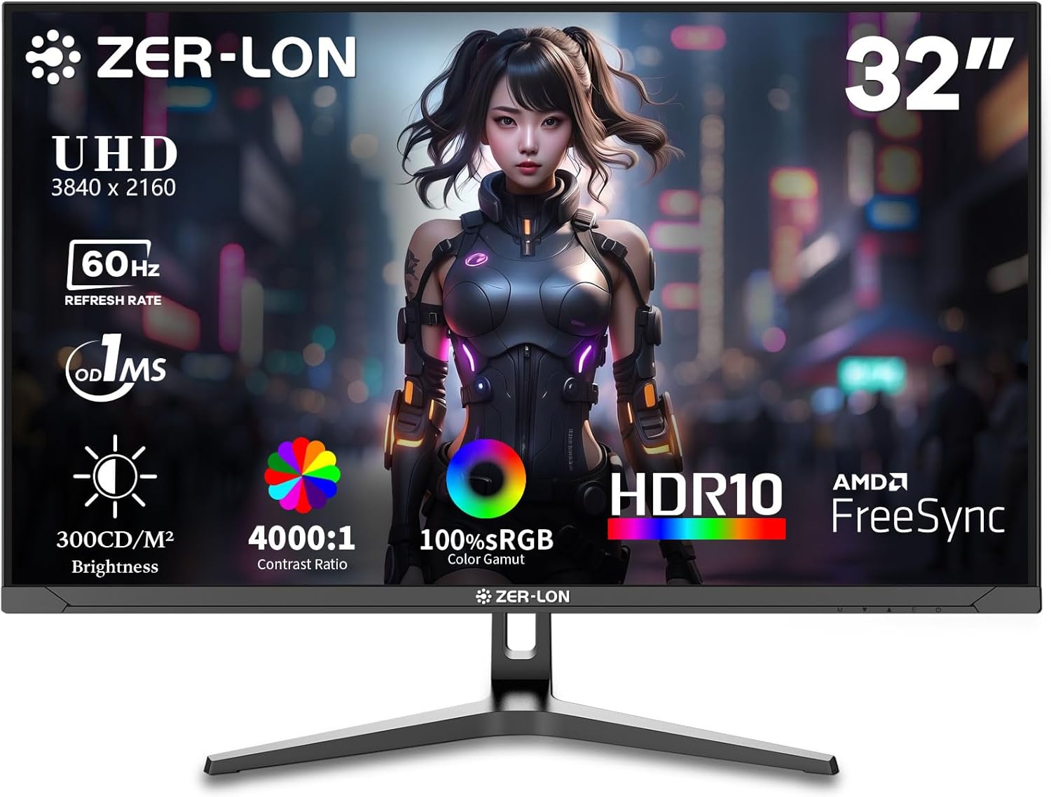 ZER-LON 32 Inch 4k Computer Monitor