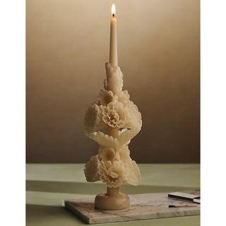 Oaxacan Floral Taper Candle, Large