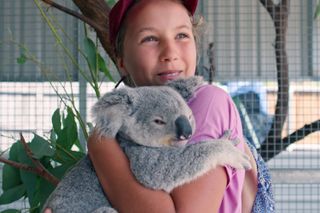 Izzy and her cuddly Koala bear.