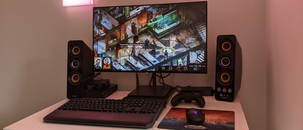 Eve Spectrum 4K 144Hz (ES07D03) monitor on a desk