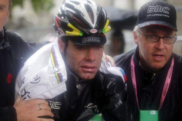 Cadel Evans (BMC) close up